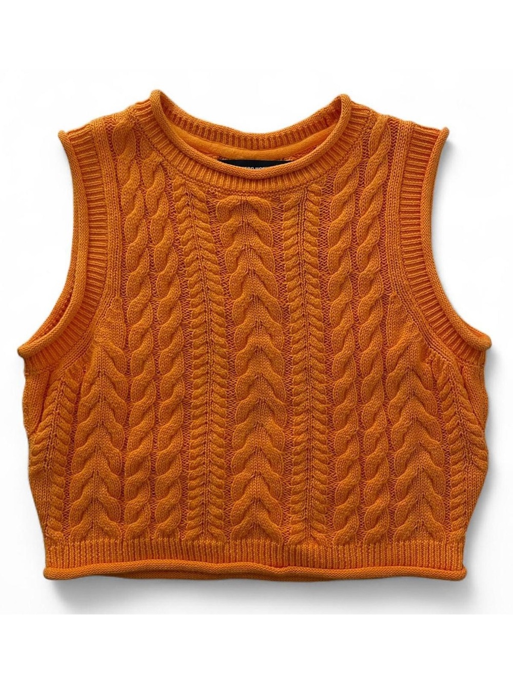 Vero Moda Orange Cable Knit Sweater Vest